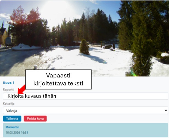 Palvelun raportointi