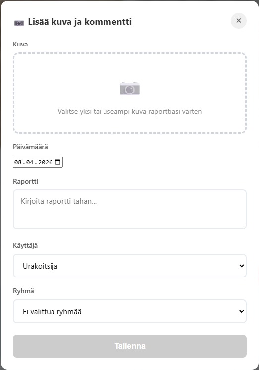 Sovelluksen kuvakaappaus